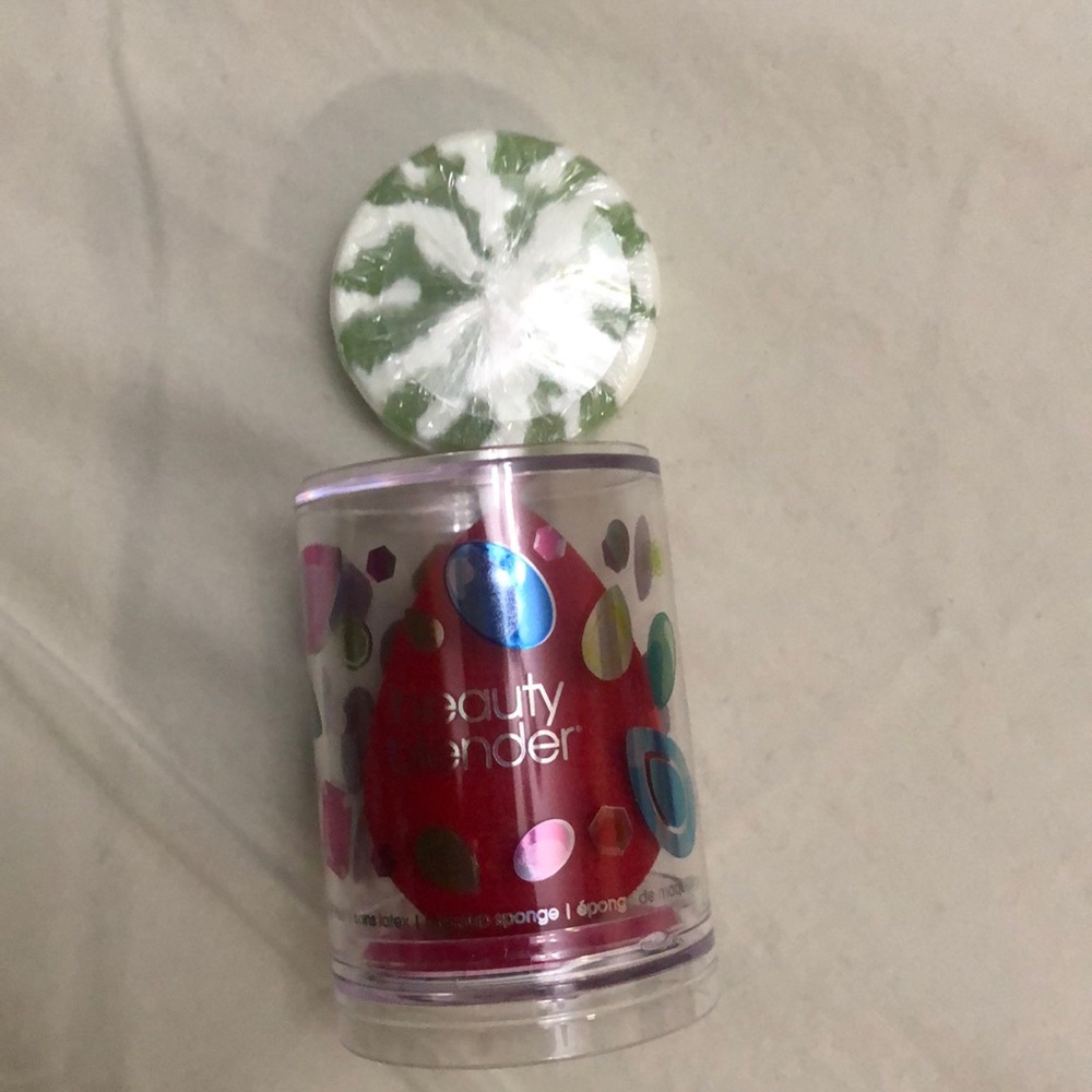 Beauty Blender with the cleaner